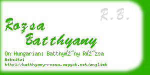 rozsa batthyany business card